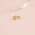 Shimmering Twist 14 Kt Gold and Diamond Stud Earrings,,hi-res view 1