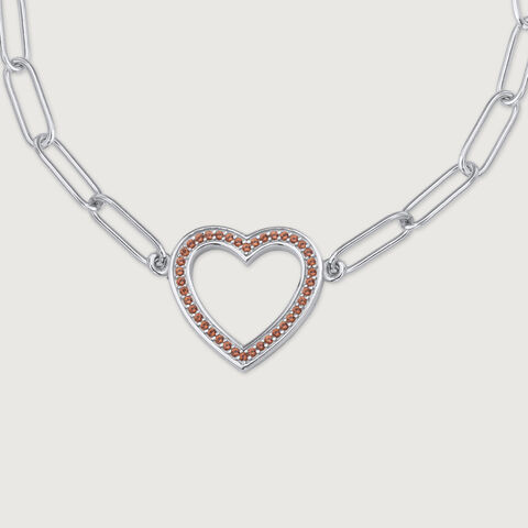 Heart Link Silver Bracelet