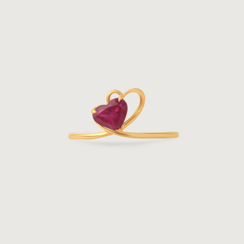 Entwined Hearts Ruby & Gold Ring
