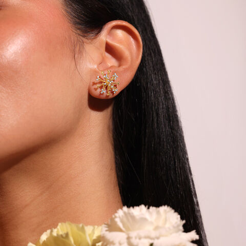 Filigree Florets Diamond Stud Earrings