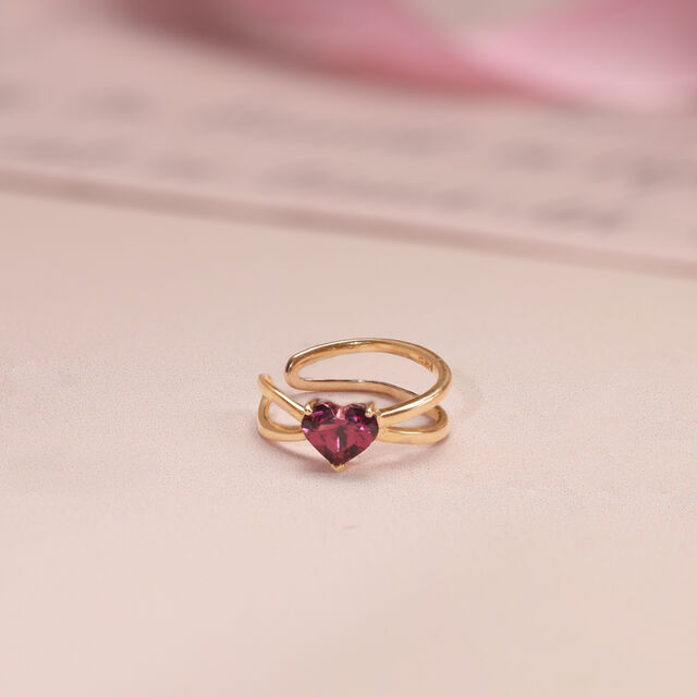 Love Blush Gold Ear Cuffs,,hi-res image number null