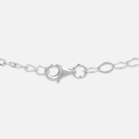 Glimmer Halo Single Silver Anklet