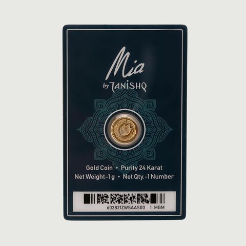 1 GM 24 Karat Traditional Mango Leaf Gold Coin