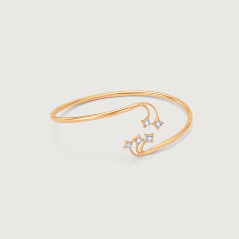 Twinkling Stars 14KT Diamond Bangle
