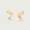 14KT Yellow Gold Heartfelt Flutter Stud Earrings,,hi-res view 3