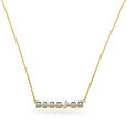 Morse Code Gold & Diamond Necklace,,hi-res view 2