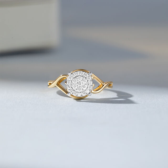 Twilight Circle Gold & Diamond Ring,,hi-res image number null