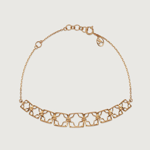 Contoured Hollow 14KT Yellow Gold Bracelet