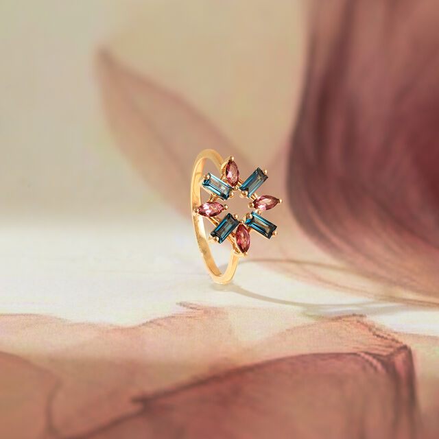 Blush Glow Tourmaline & Gold Ring,,hi-res image number null