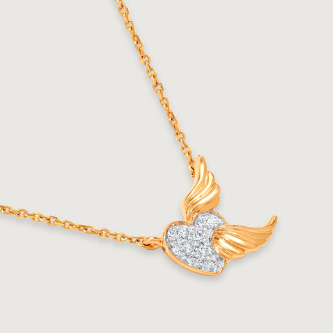 Cupid Edit Mystic Wings 14KT Gold & Diamond Necklace