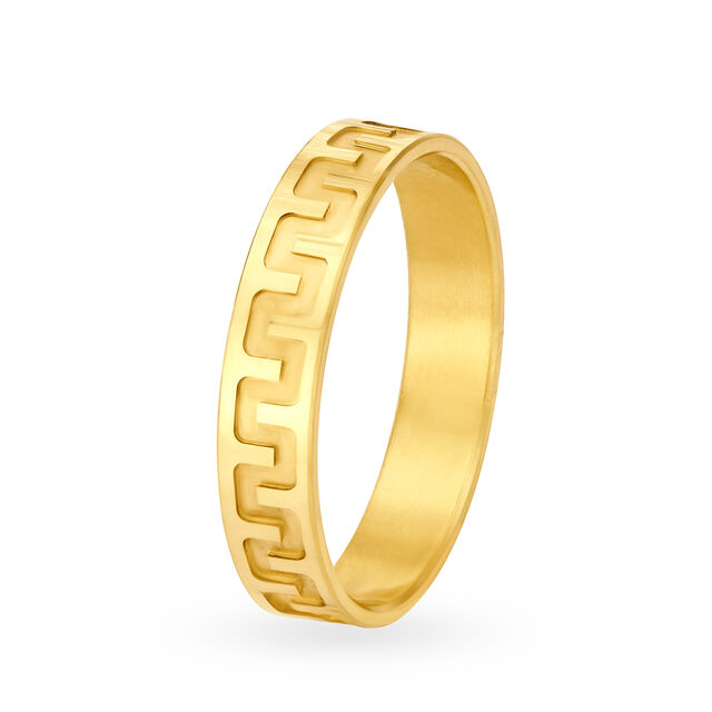 Scintillating 22 Karat Gold Wave Pattern Finger Ring,,hi-res image number null