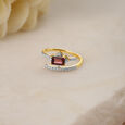 Bordeaux Bliss 14KT Gold & Diamond Ring,,hi-res view 1