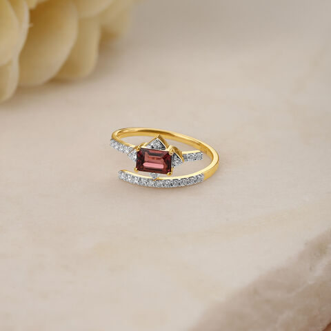 Bordeaux Bliss 14KT Gold & Diamond Ring