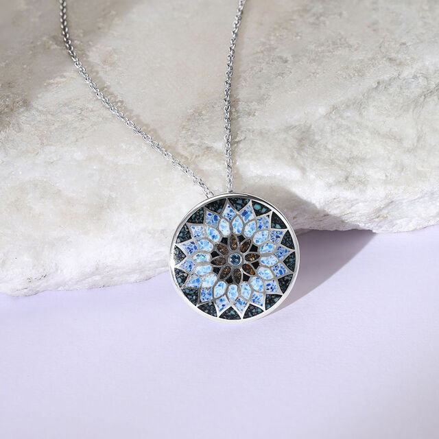 Mosaic Shine Silver Pendant,,hi-res image number null