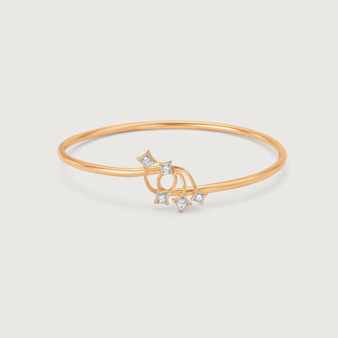 Twinkling Stars 14KT Diamond Bangle