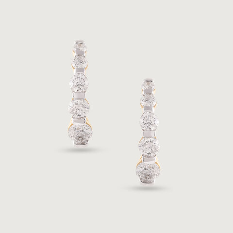 Radiant Shimmer Gold & Diamond Hoop Earrings