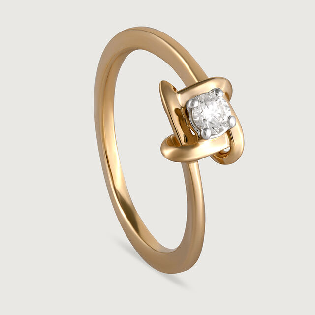 Basketry Elegance Gold and Diamond Finger Ring,,hi-res image number null