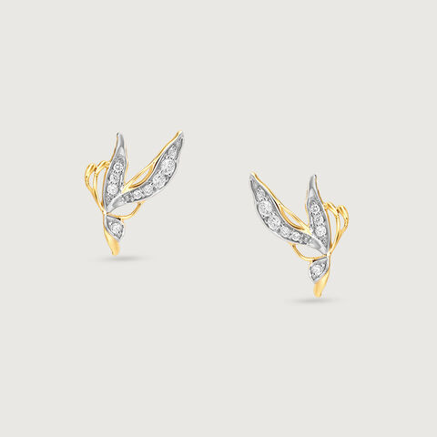 Enchanted Butterfly Diamond Stud Earrings