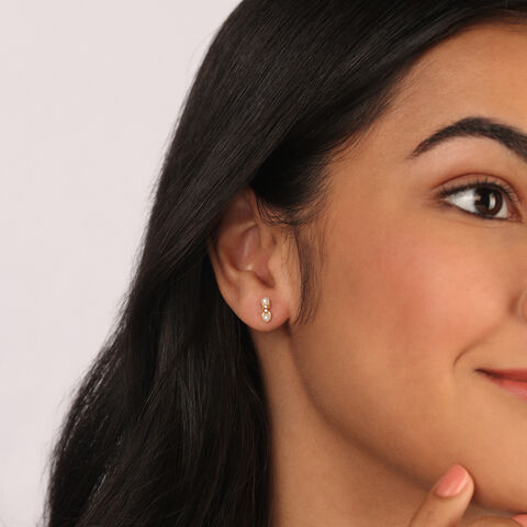 Pearlescent Universe 14Kt Pearl Stud Earring