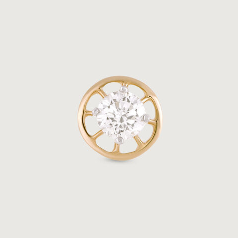 Celestial Circle Gold and Diamond Nose Pin