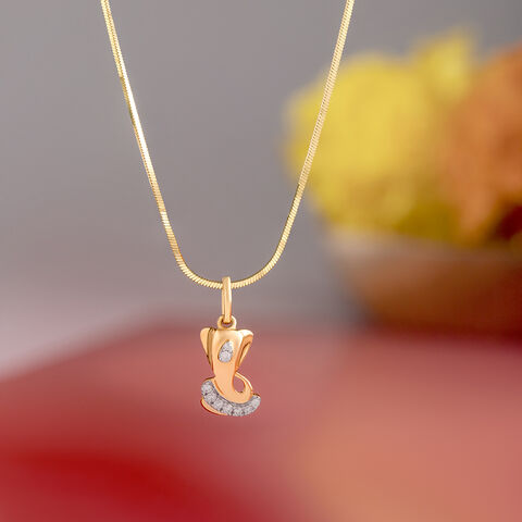 Jai Ganesh Gold and Diamond Pendant