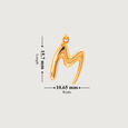 Letter Perfect 'M' Gold Pendant,,hi-res view 5