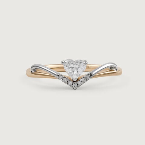 Celestial Heart 14 kt Gold & Diamond Ring