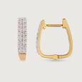 Classic Luxe Gold & Diamond Hoop Earrings,,hi-res view 4