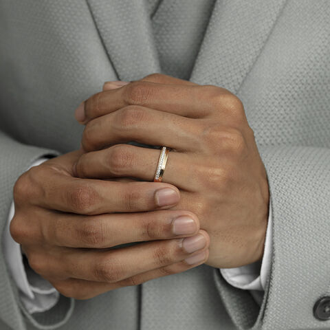 Bold Moves Gold & Diamond Ring for Men