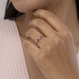 Graceful Purple Amethyst & Gold Finger Ring,,hi-res view 2