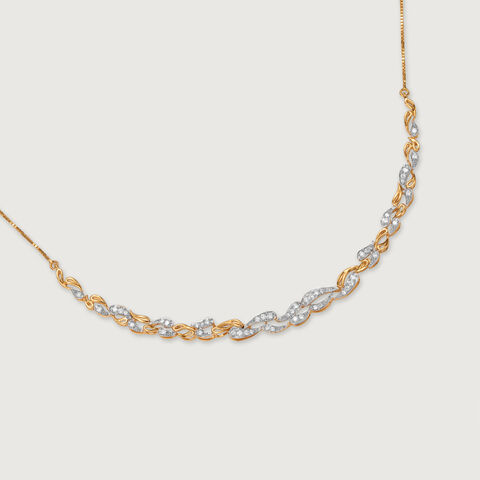 Dewdrop Cascade 18 Kt Gold & Diamond Necklace