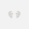 Luminous Pearl Silver Stud Earrings,,hi-res view 3