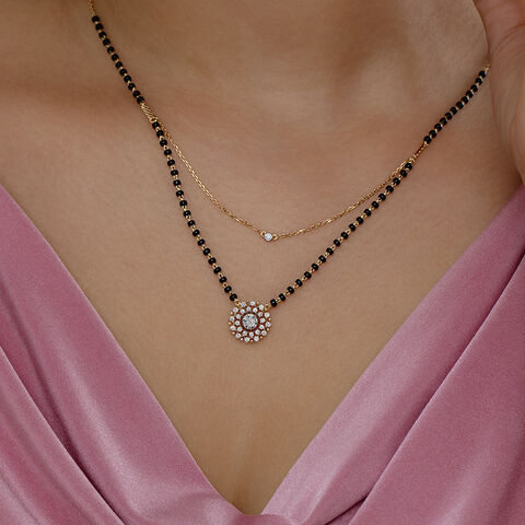 Eternal Sunflower Gold and Diamond Mangalsutra