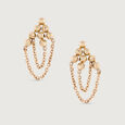 Draped Delight Gold Drop Earrings,,hi-res view 3