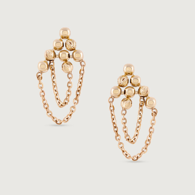Draped Delight Gold Drop Earrings,,hi-res image number null