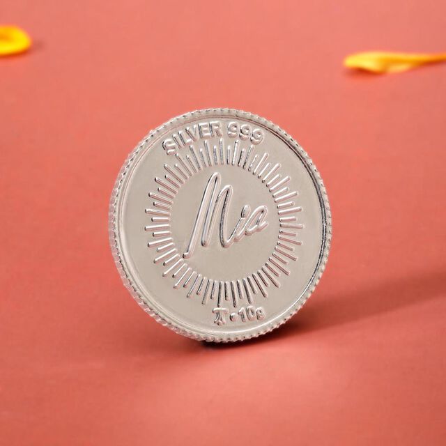 10 GM 999 Lotus Silver Coin,,hi-res image number null