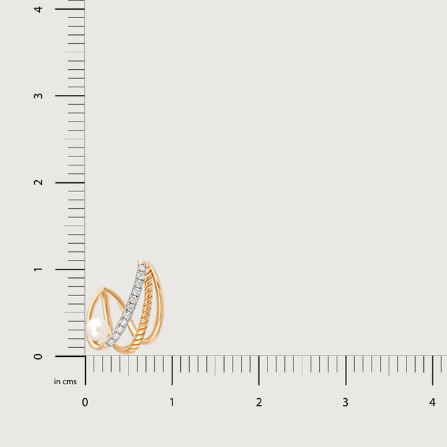 Pearl Planets in Orbit 14KT Hoop Earring,,hi-res image number null