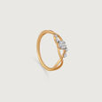 Dancing Vines Gold & Diamond Finger Ring,,hi-res view 3