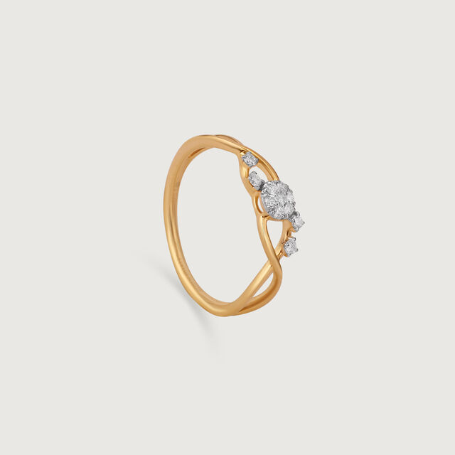 Dancing Vines Gold & Diamond Finger Ring,,hi-res image number null