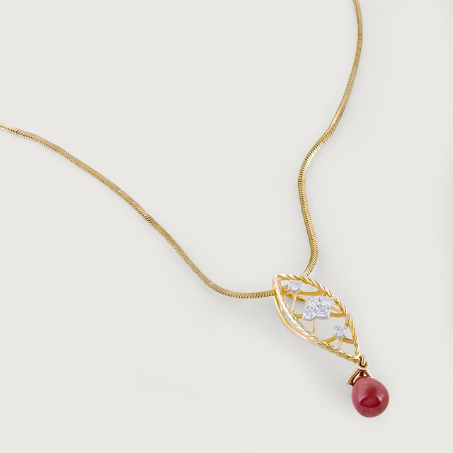 Disco Shine Diamond & Ruby Pendant,,hi-res image number null