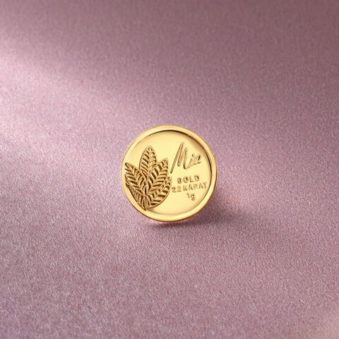 1 GM 22 Karat Sublime Mango Leaf Gold Coin
