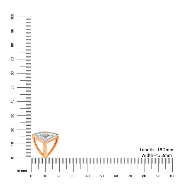 14kt White And Rose Gold Diamond Stud Earrings,,hi-res image number null