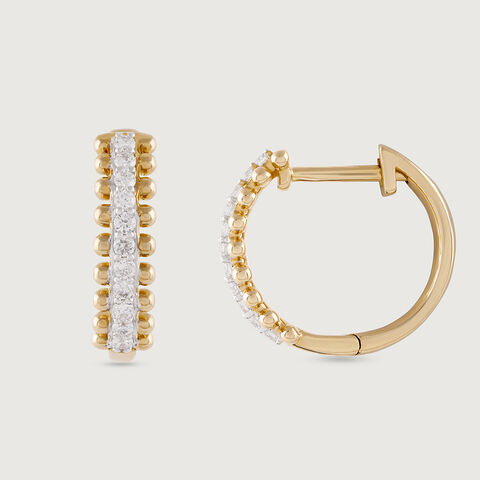 Chic Dazzling Gold & Diamond Hoop Earrings