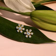 Floral Flutter Diamond Stud Earrings,,hi-res view 1