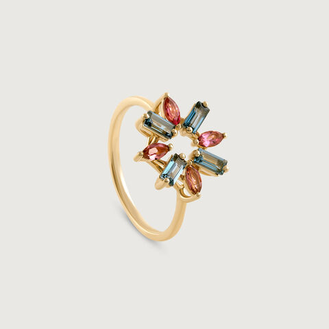 Blush Glow Tourmaline & Gold Ring
