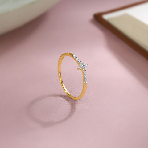 Twilight Twinkle 14KT Gold & Diamond Finger Ring