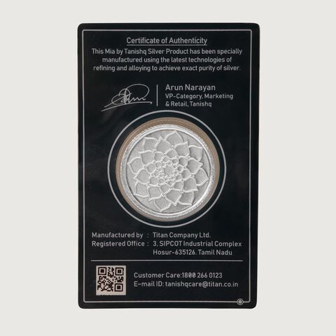 10 GM 999 Lotus Silver Coin