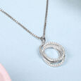 Chic Spiral Silver Pendant,,hi-res view 1