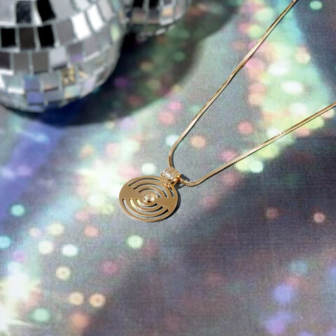 Disco Inferno Gold Pendant