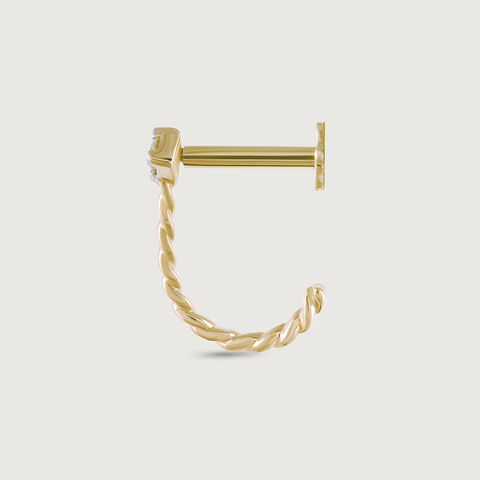 Lippan Sparkle Gold & Diamond Nose Pin